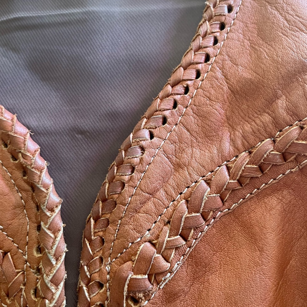 Custom Made Hand Braided Leather Pants Vest